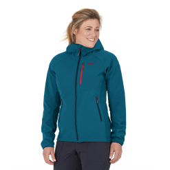 Outdoor Research Ferrosi Grid Womens Softshell Hooded Jacket - Celestial Blue