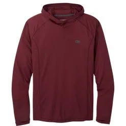 Outdoor Research Echo Mens Long Sleeve Hooded Top -Trekking Tent Shop EchoBurgundy 2 811502