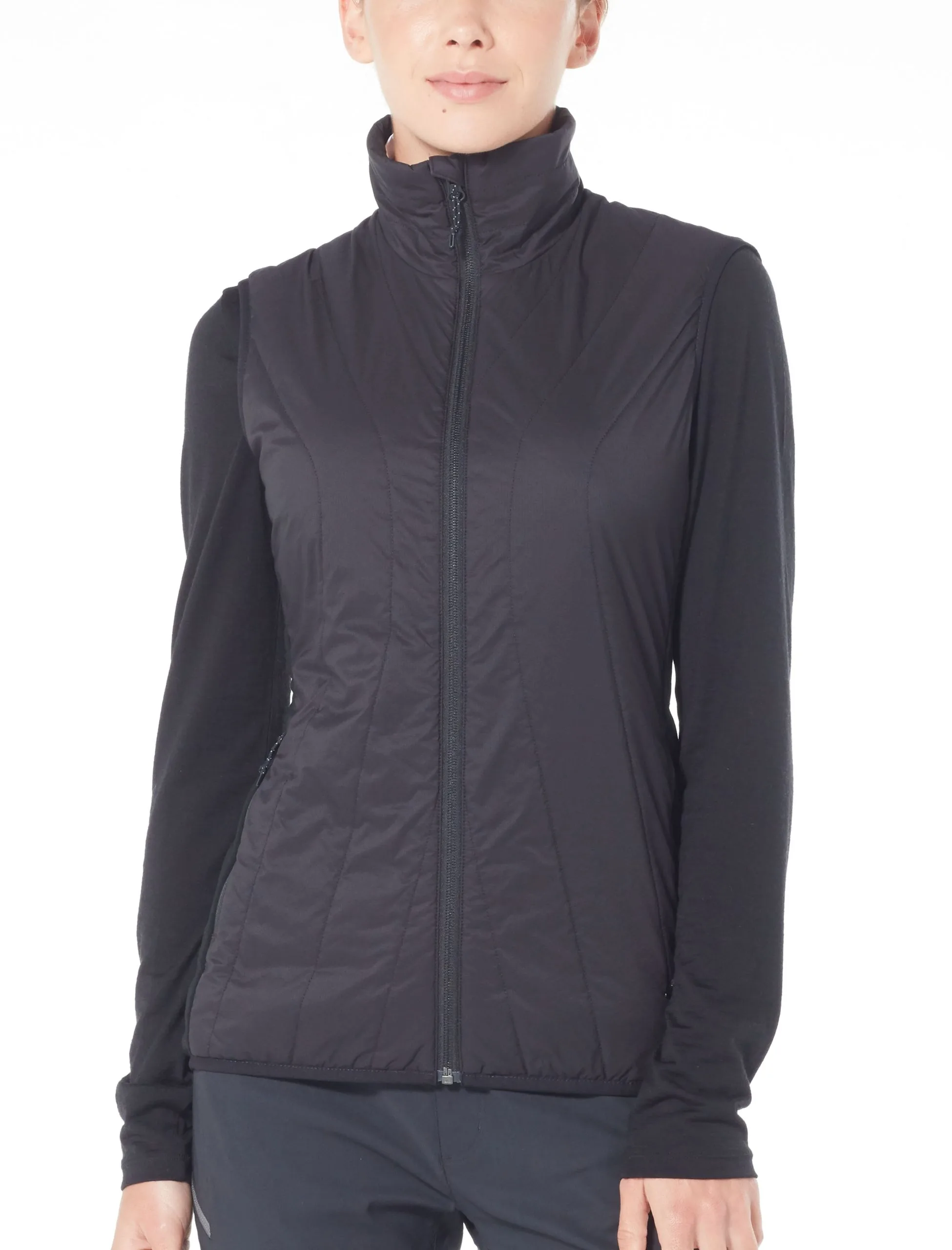 Icebreaker Hyperia Lite Hybrid Womens Vest - Black 2 Icebreaker Hyperia Lite Hybrid Womens Vest - Black - Image 2