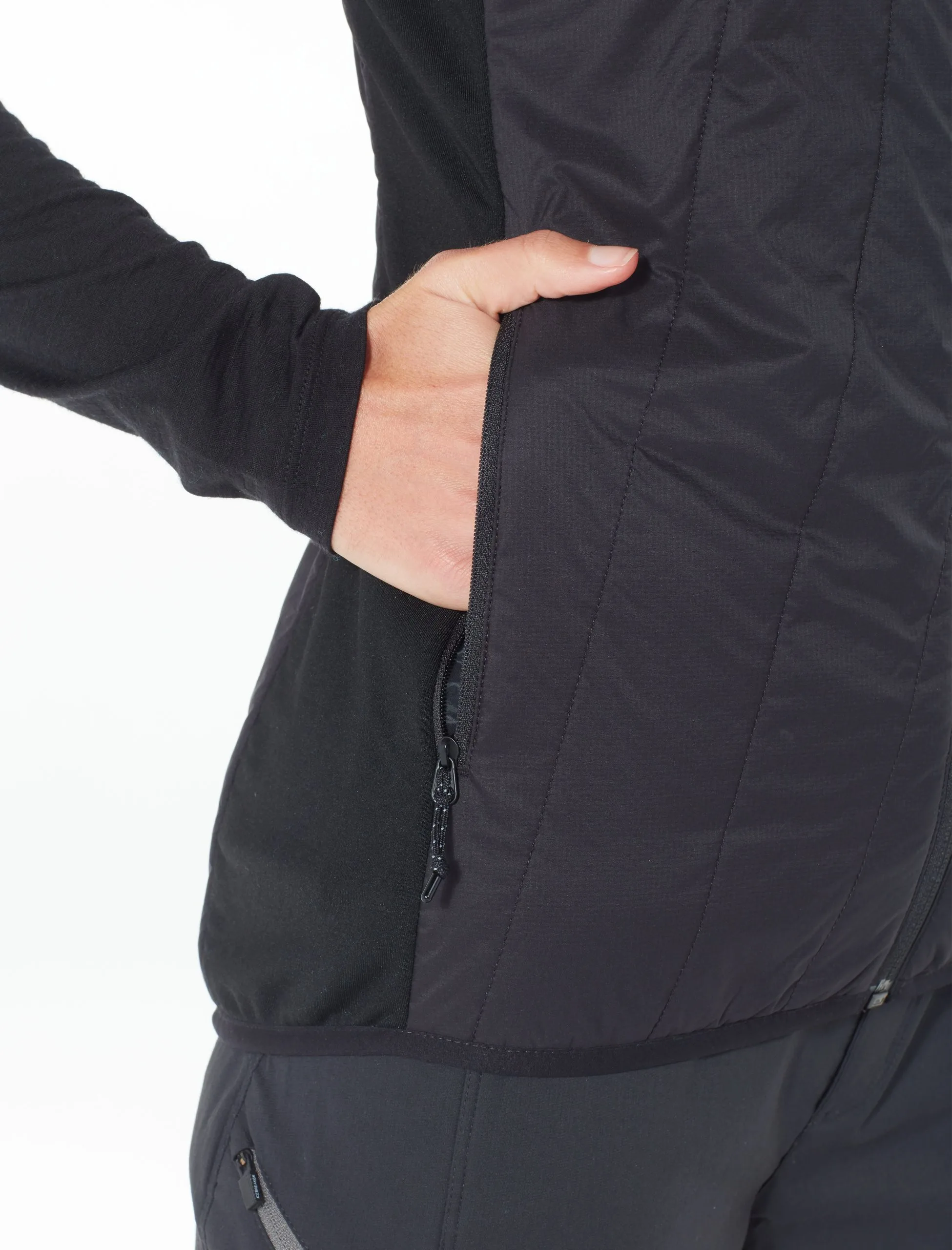 Icebreaker Hyperia Lite Hybrid Womens Vest - Black 4 Icebreaker Hyperia Lite Hybrid Womens Vest - Black - Image 4