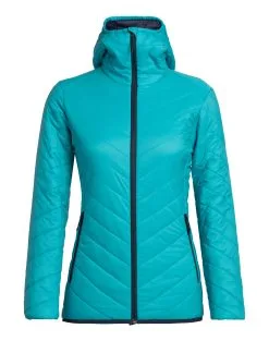 Icebreaker Hyperia Womens Hooded Jacket - Arctic Teal