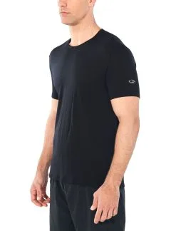 Icebreaker Amplify Short Sleeve Crewe T-Shirt Mens - Black -Trekking Tent Shop FW19 TRAINING MEN AMPLIFY SS CREWE 104581010 5