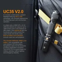 Fenix UC35 V2.0 Rechargeable LED Torch 8 Fenix UC35 V2.0 Rechargeable LED Torch -Trekking Tent Shop Fenix UC35 V2.0 LED Torch 04