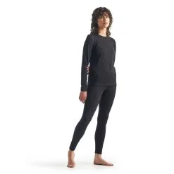 Icebreaker 200 Oasis Long Sleeve Crewe Womens Thermal Top -Trekking Tent Shop Icebreaker 200 Oasis LS Womens Thermal Black 03