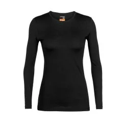 Icebreaker 200 Oasis Long Sleeve Crewe Womens Thermal Top -Trekking Tent Shop Icebreaker 200 Oasis LS Womens Thermal Black 04