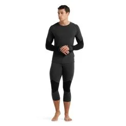 Icebreaker 260 Zone Mens 3/4 Thermal Leggings 6 Icebreaker 260 Zone Mens 3/4 Thermal Leggings -Trekking Tent Shop Icebreaker 260 Zone Mens 3 4 Thermal Leggings Jet Heather Black 04
