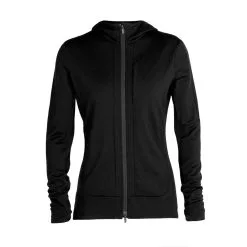 Icebreaker Quantum III Long Sleeve Zip Hooded Womens Jacket -Trekking Tent Shop Icebreaker Quantum II LS Hoodie Black
