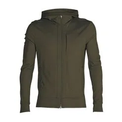 Icebreaker Quantum III Long Sleeve Zip Hooded Mens Jacket -Trekking Tent Shop Icebreaker Quantum III LS Zip Hoodie Loden