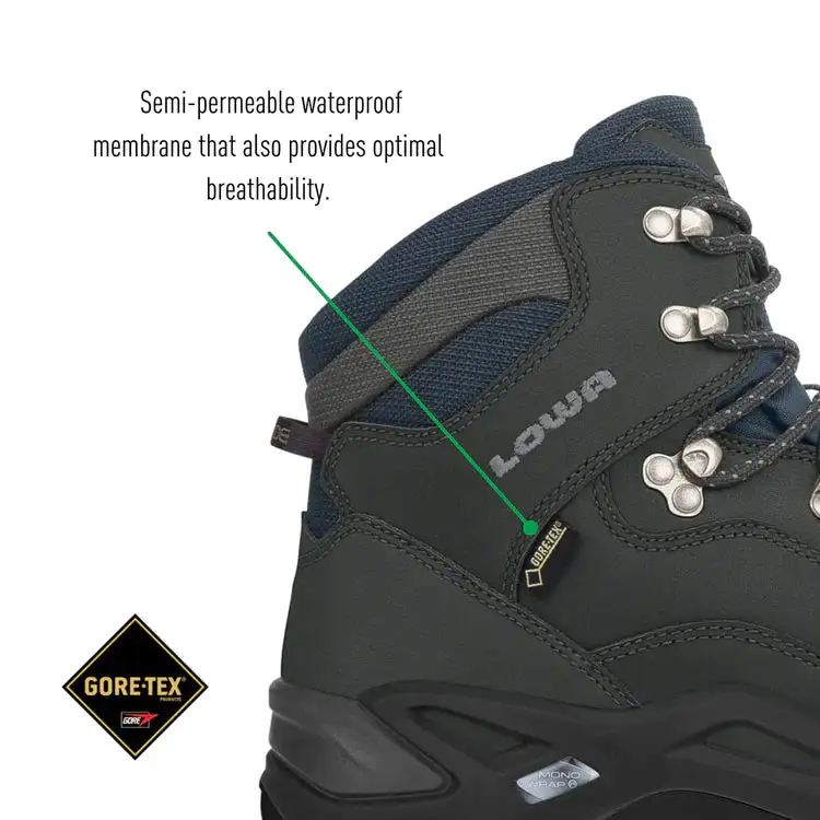 Lowa Renegade GTX MID Wide Mens Hiking Boot - Dark Grey 4 Lowa Renegade GTX MID Wide Mens Hiking Boot - Dark Grey - Image 4