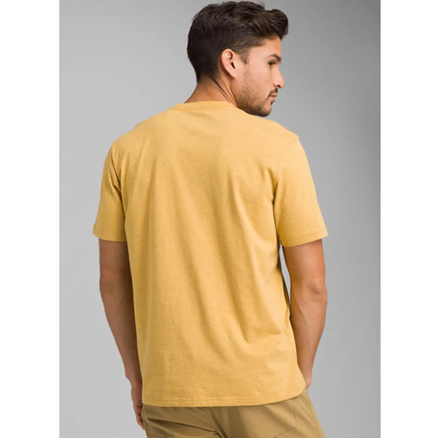 PrAna Icon Mens T-Shirt - Marigold Heather 2 PrAna Icon Mens T-Shirt - Marigold Heather - Image 2