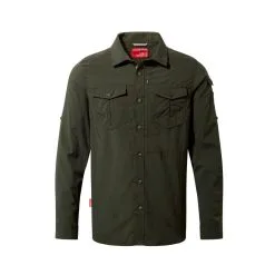 Craghoppers NosiLife Adventure II Mens Long Sleeve Shirt - Dark Khaki