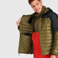 Outdoor Research Helium Down Hooded Mens Jacket -Trekking Tent Shop Outdoor Research Helium Down Hooded Jacket Detail 02