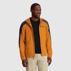 Outdoor Research Ferrosi Mens Hooded Jacket -Trekking Tent Shop Outdoor Research Mens Ferrosi Hoodie Marmalade Naval Blue 02