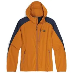 Outdoor Research Ferrosi Mens Hooded Jacket -Trekking Tent Shop Outdoor Research Mens Ferrosi Hoodie Marmalade Naval Blue 06