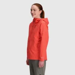 Outdoor Research MicroGravity AscentShell Womens Waterproof Hooded Jacket -Trekking Tent Shop Outdoor Research MicroGravity AscentShell Womens Hooded Jacket Sunset 04