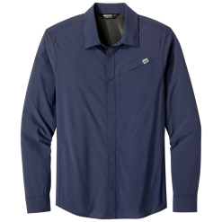 Outdoor Research Astroman Mens Long Sleeve Sun Shirt -Trekking Tent Shop OutdoorResearch AstromanMensLongSleeveSun NavalBlue 547428