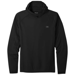 Outdoor Research Echo Mens Long Sleeve Hooded Top -Trekking Tent Shop OutdoorResearch EchoMensHoodedTop Black 01 798909