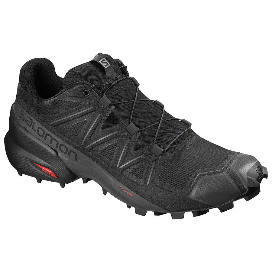 Salomon Speedcross 5 Mens Trail Running Shoe - Black/Black/Phantom 1 Salomon Speedcross 5 Mens Trail Running Shoe - Black/Black/Phantom