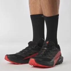 Salomon Sense Ride 5 Mens Trail Running Shoes - Black/Fiery Red -Trekking Tent Shop Salomon Sense Ride 5 Mens Black Red 02
