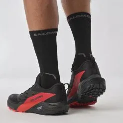 Salomon Sense Ride 5 Mens Trail Running Shoes - Black/Fiery Red -Trekking Tent Shop Salomon Sense Ride 5 Mens Black Red 03