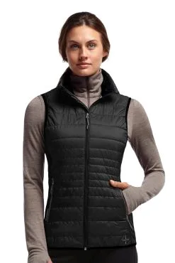 Icebreaker Helix Vest Womens Top - Black/Monsoon/Monsoon