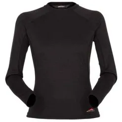 Mont Power Dry Crew Womens Long Sleeve Thermal Top - Black