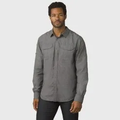 PrAna Citadel Mens Long Sleeve Shirt - Gravel